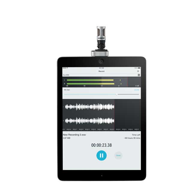 MV88 iOS專用數位立體聲電容麥克風